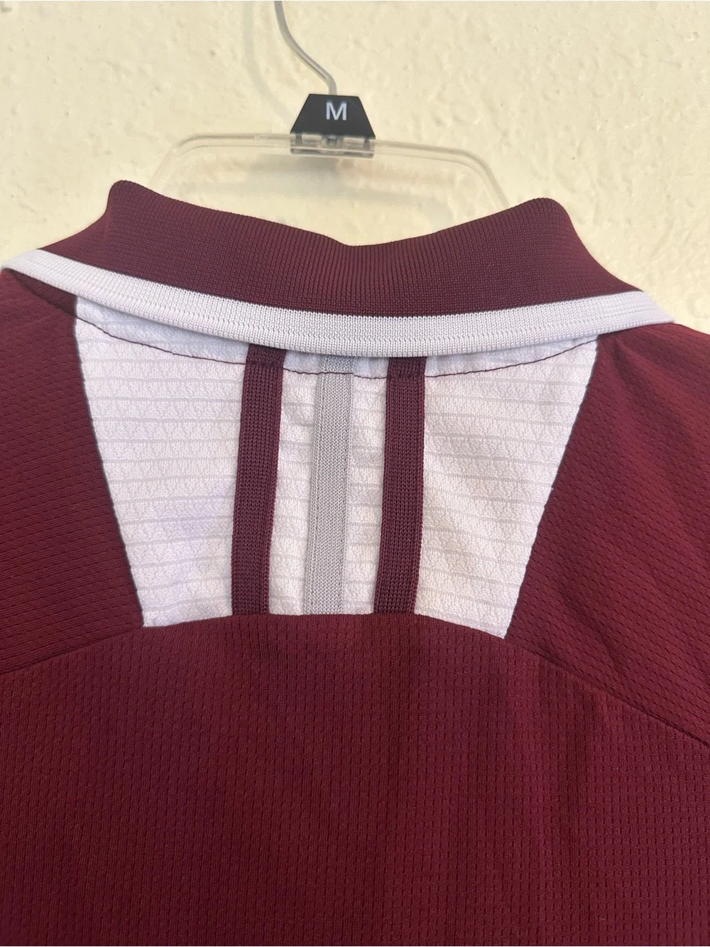 adidas Maroon Polo with White Trim EUC